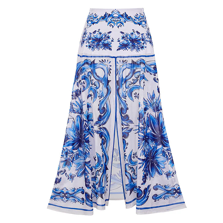 Majolica Print Bikini with Skirt or Pants